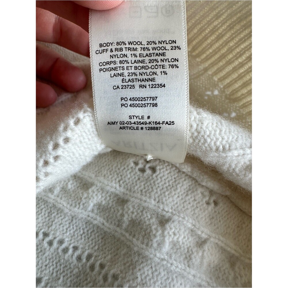 Aritzia Sunday Best Sweet Spot Wool Cardigan Light Birch Size S Cottagecore - Picture 7 of 9